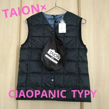 TAION x 차오패닉 이너 다운 베스트 S 얇은 소재 블랙