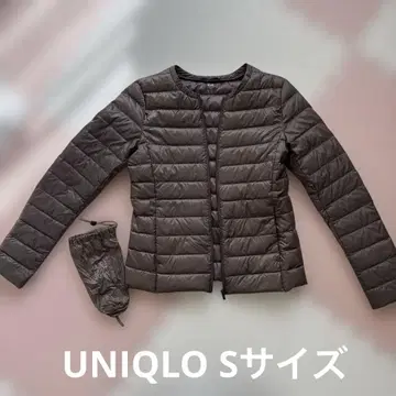 울트라 라이트 다운 노카라 지퍼 S 사이즈
