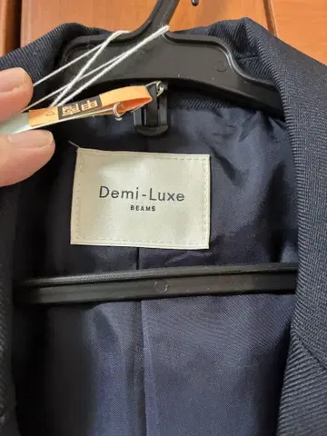 Demi-Luxe BEAMS 네이비 더블 자켓