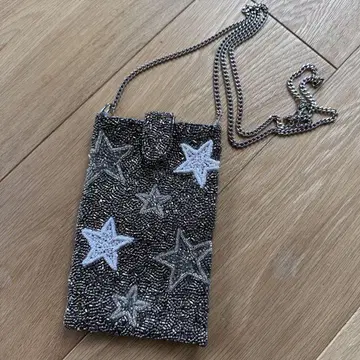NINA BAGS 별 패턴 비즈 스마트폰 숄더백