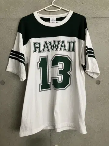 USA제 90s HAWAII 13 넘버링 양면 반팔 T셔츠