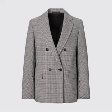 UNIQLO 더블 자켓 (체크무늬)