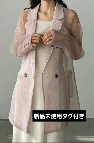 택 포함 미사용 새상품 루엘레 시어 자켓 L