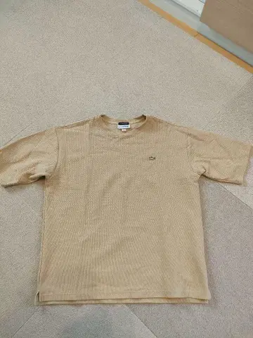LACOSTE 메쉬 베이지 T셔츠 US S