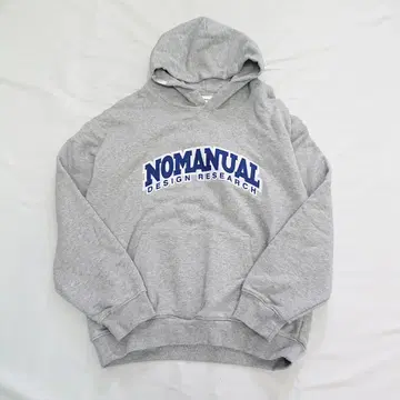 한국 NOMANUAL 그레이 후드 부착 후드티 M