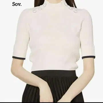Sov. 더블 스탠다드 스코치 버튼 달실 니트