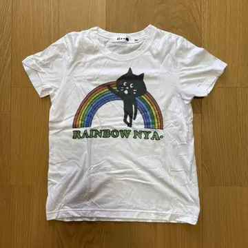 RAINBOW NYA- 화이트 T셔츠 일본제 냐-