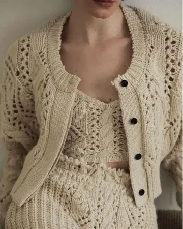 anuke cable knit cardigan