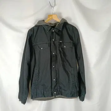VANS 후드 부착 데님 자켓 블랙 M B3775
