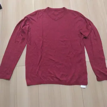 새상품 45rpm 빨간색 V넥 스웨터 사이즈 02