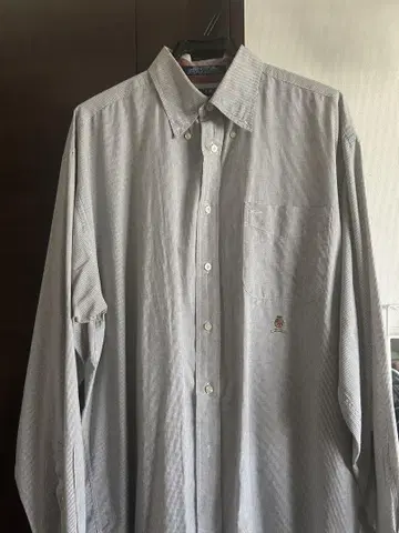 90's TOMMY HILFIGER 긴팔 셔츠 L 그레이 체크 무늬