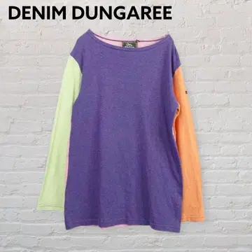 DENIM DUNGAREE 긴팔 T셔츠 컬러 블록 150 여성용 가능