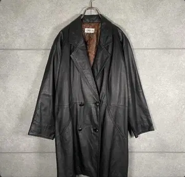 가죽 코트 가죽 자켓 남성용 구제 의류 빈티지 양가죽