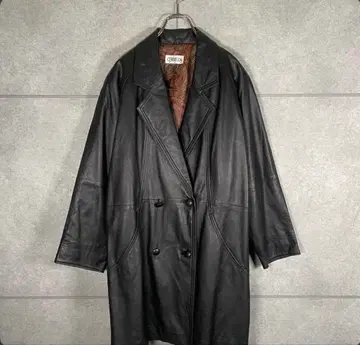 가죽 코트 가죽 자켓 남성용 구제 의류 빈티지 양가죽