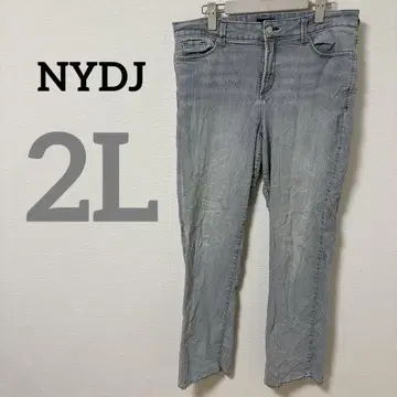 NYDJ [ 2L ] 스트레이트 데님 청바지 데님 팬츠 그레이 빅