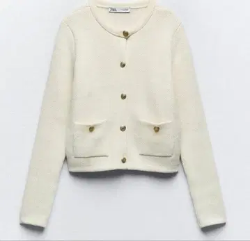 ZARA ( L ) 골드 버튼 니트 가디건 자켓