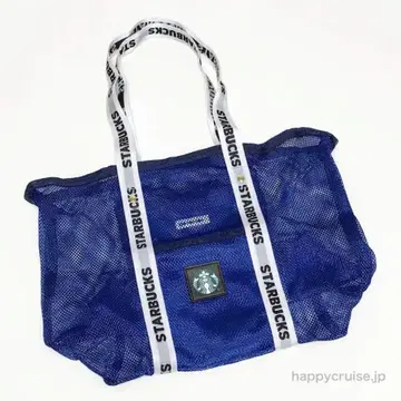STARBUCKS 네이비 메쉬 토트백
