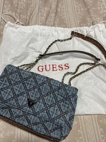 게스 숄더백 데님 guess