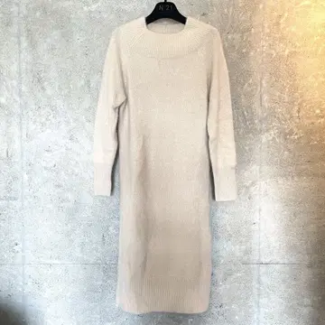 JUDY COLLECTION 니트 원피스 긴팔 베이지