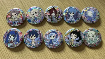 FAIRY TAIL 키라키라 캔뱃지 10개