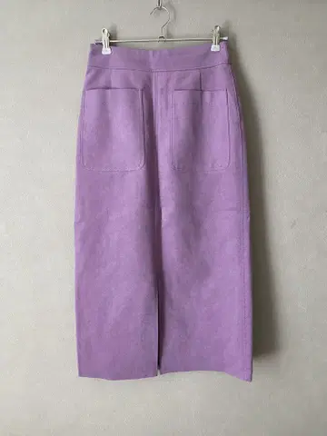spick&span 퍼플 타이트 스커트 앞 포켓 부착