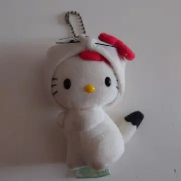 레어 오코조 헬로키티 봉제 인형 키링 약 10cm 택 없음
