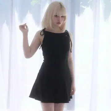 andmary Julie cable mini dress black