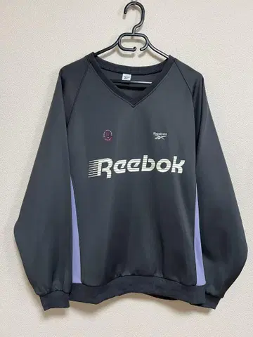 Reebok 긴팔 스웨트 셔츠 그레이/퍼플