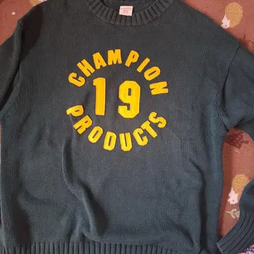 Champion 니트 다크 그린 M 사이즈