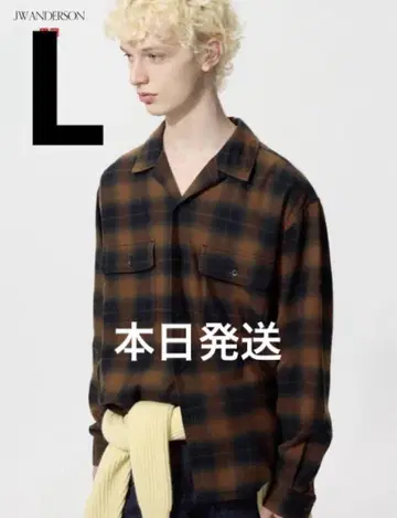 JW ANDERSON 브러쉬드 코튼 오버 사이즈 셔츠 L 사이즈