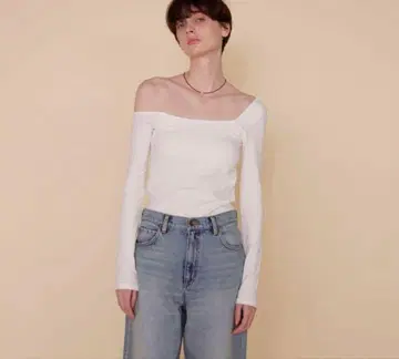 searoomlynn Asymmetry 패드인 상의 화이트