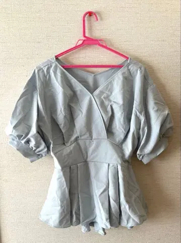 [ overE ] 카슈쿨 블라우스 라이트 블루 90 사이즈