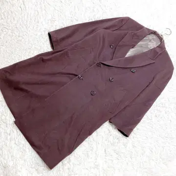 퓨어 캐시미어 롱 코트 [ M ] 캐시미어 100% 슬릿 보라색