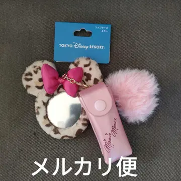 립 케이스 거울 미니 레오파드 무늬 디즈니 리조트 한정판