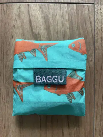 BAGGU 에코백 baby 물고기 패턴 바구 ARCHIVE 터콰이즈