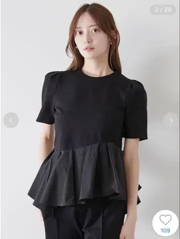 SNIDEL 페플럼 티셔츠