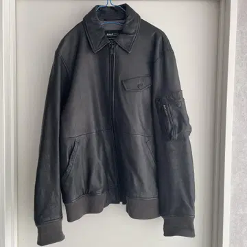 BackChannel 블랙 가죽 아우터