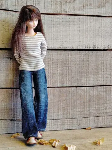 데님 팬츠 USED 가공 시험 제작 제니 시온 27cm 인형용 기장