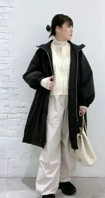 LEPSIM 리브 롱 스탠드 코트