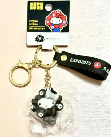산리오 마스코트 스트랩 블랙 미야쿠미야쿠 키티 키링