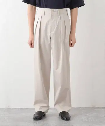 AURALEE WASHED FINX HERRINGBONE SLACKS
