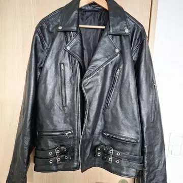 천연 가죽 남성용 라이더 자켓