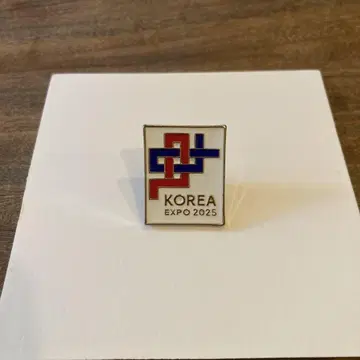 오사카 간사이 만박 EXPO2025 한국관 핑 배지 화이트 한국 파빌리온