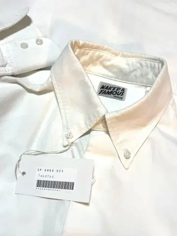 NAKED & FAMOUS 화이트 긴팔 셔츠