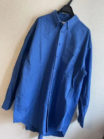 Le Denim 버튼 다운 긴팔 셔츠 블루