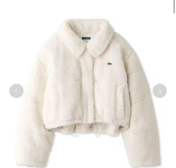 SNIDEL LACOSTE 크롭 패딩 자켓 화이트