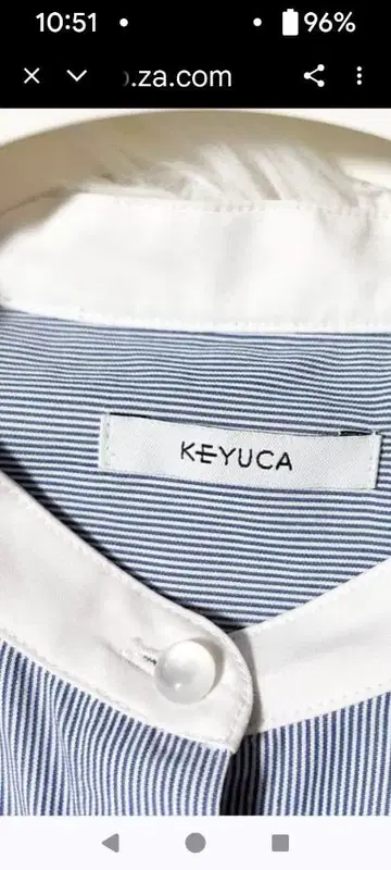KEYUCA 스트라이프 브로드 셔츠 원피스