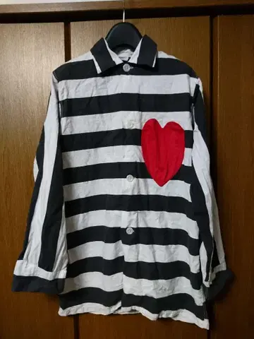 60s 빈티지 죄수 코스튬 파자마 셔츠 셋업