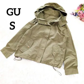 GU 지유 마운틴 파카 올리브 발수 후드 골드 버튼 S 5685
