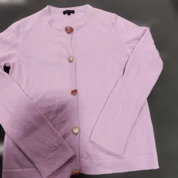 ESCADA 연보라 캐시미어 니트 S 하트 버튼